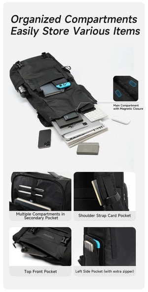 TIGERNU B91025 Expandable Large Capacity Waterproof Travel Backpack