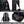 Black travel backpack interior organizer with umbrella/water cup pocket and front patch pocket