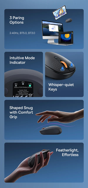 BASEUS F01B Ergonomic Bluetooth Wireless Mouse