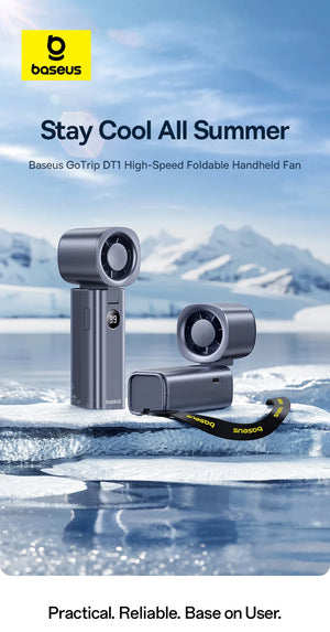 BASEUS GoTrip DT1 Foldable Rechargeable Handheld Portable Fan
