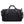 Black waterproof duffel bag with top handle, shoulder strap, and multiple zip pockets.